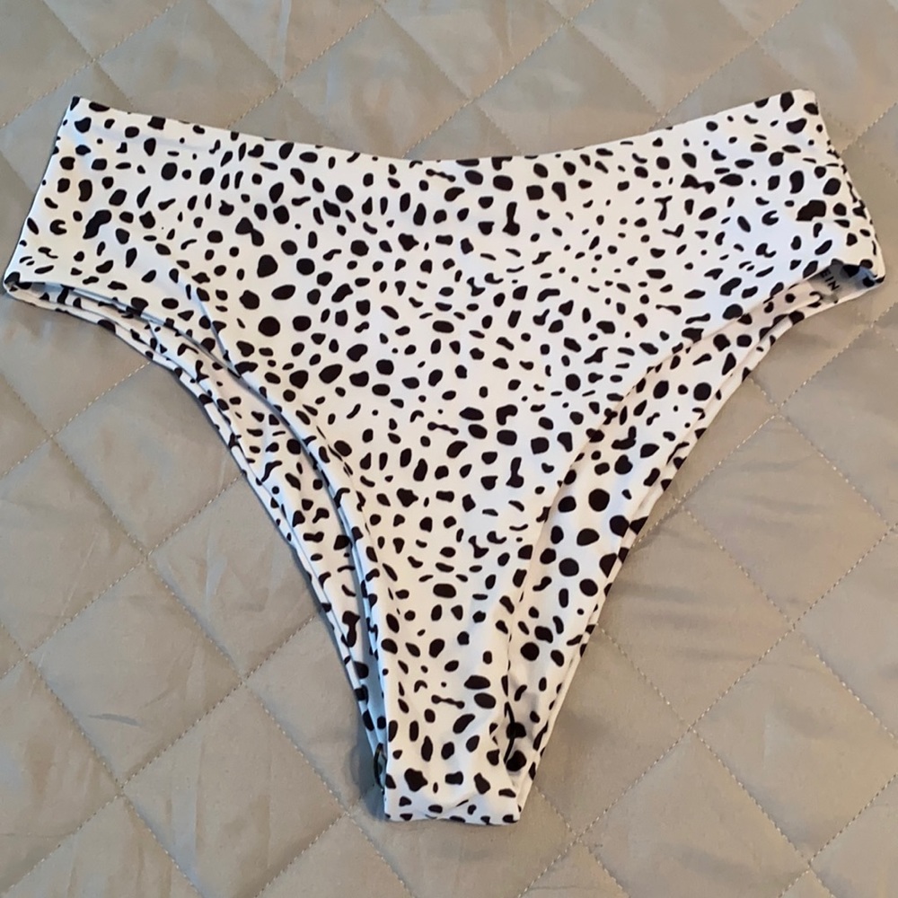 Dalmatian High Waisted Bikini Bottoms